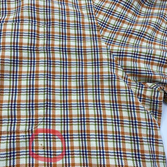 Peter Millar Plaid Shirt Men XL Harvest Orange Cotton Button Up Long Sleeve FALL - Picture 6 of 9